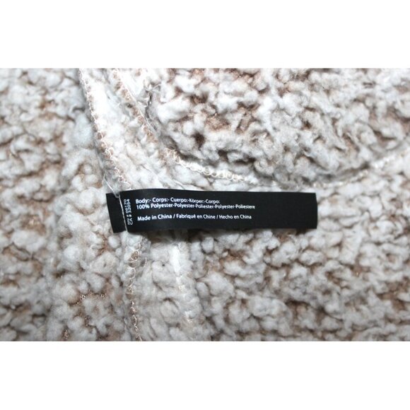 URBAN OUTFITTERS Shaila Oversized Fuzzy Lounge Jacket in Natural, Size L - Picture 8 of 10